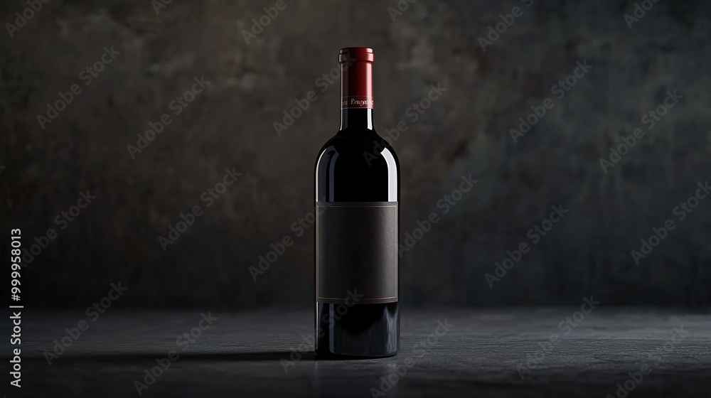 Fototapeta premium Premium Red Wine Bottle for Elegant Occasions