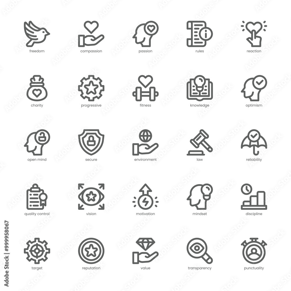 Core Value icon pack for your website, mobile, presentation, and logo design. Core Value icon outline design. Vector graphics illustration and editable stroke. Core Value icon pack for your website, mobile, presentation, and logo design. Core Value icon outline design. Vector graphics illustration and editable stroke.