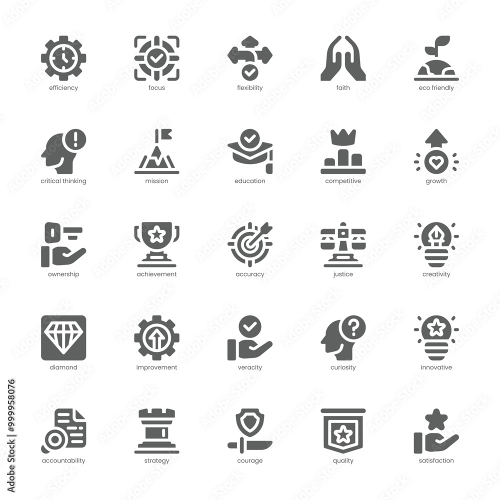 Core Value icon pack for your website, mobile, presentation, and logo design. Core Value icon glyph design. Vector graphics illustration and editable stroke. Core Value icon pack for your website, mobile, presentation, and logo design. Core Value icon glyph design. Vector graphics illustration and editable stroke.