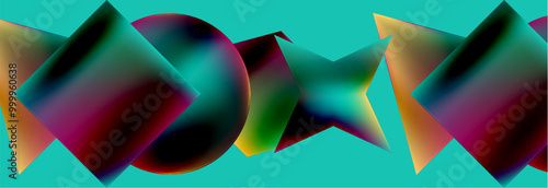 Fluid color geometric shapes abstract background. Vector Illustration For Wallpaper, Banner, Background, Card, Book Illustration, landing page