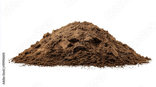 From the Ground Up: A Pile of Dirt on a White Background