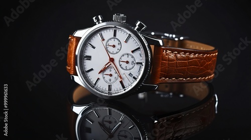 Wallpaper Mural Elegant Leather Wristwatch for Men Torontodigital.ca