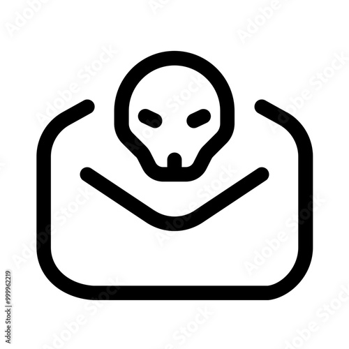 cyber mail icon with line style