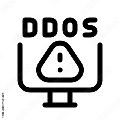 ddos icon with line style