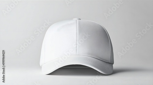 a mockup of a white blank snapback on white background