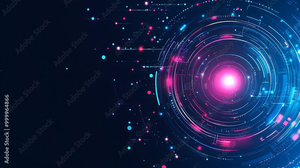 Abstract glowing circular technology background. Abstract glowing circular technology background.
