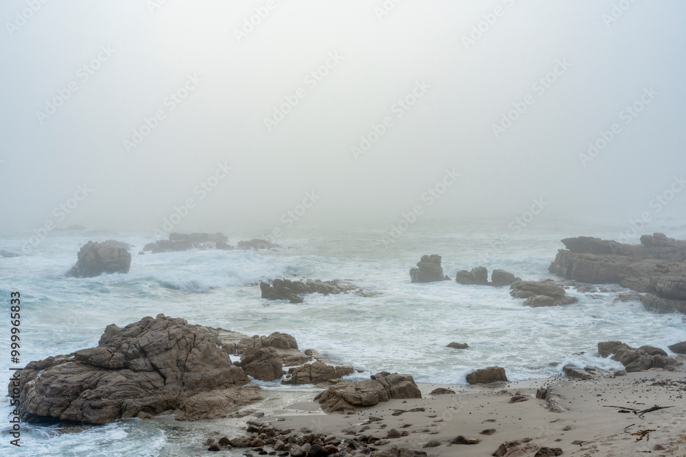 Sea fog (mist) along the West Coast shoreline near Lamberts Bay, Western Cape, South Africa. Sea fog (mist) along the West Coast shoreline near Lamberts Bay, Western Cape, South Africa.