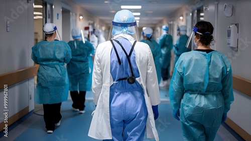 Photo of healthcare professionals wearing protective gear