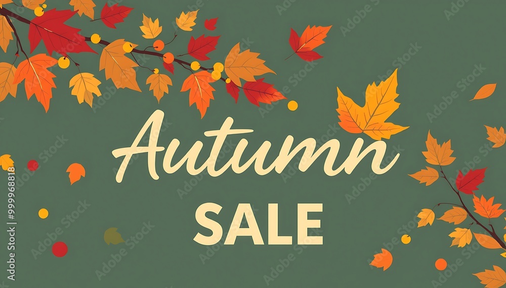 Autumn sale banner stock illustration. Autumn sale banner stock illustration.