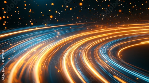 A vibrant display of glowin...