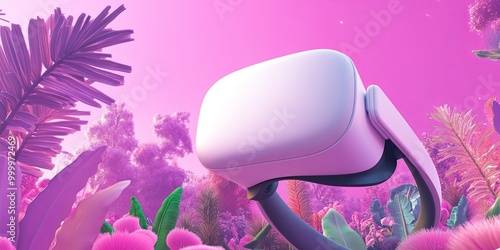 A virtual reality headset s...