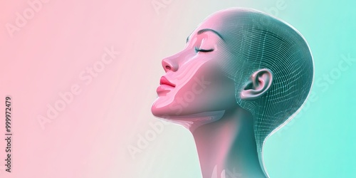 A futuristic, stylized prof...