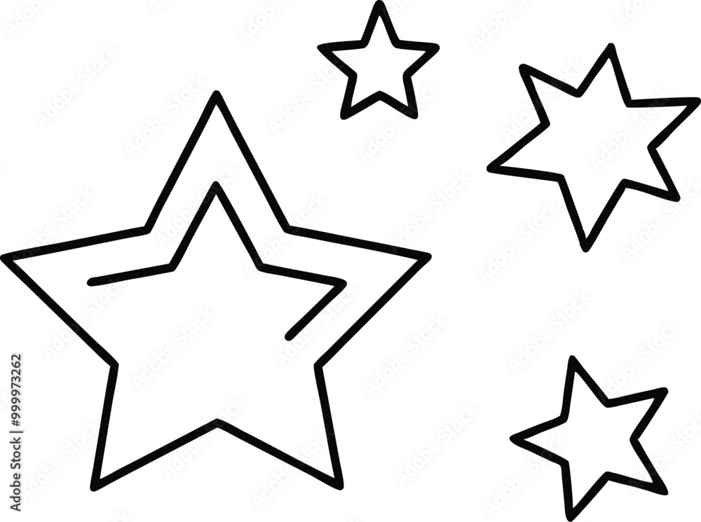 set of icons of stars set of icons of stars