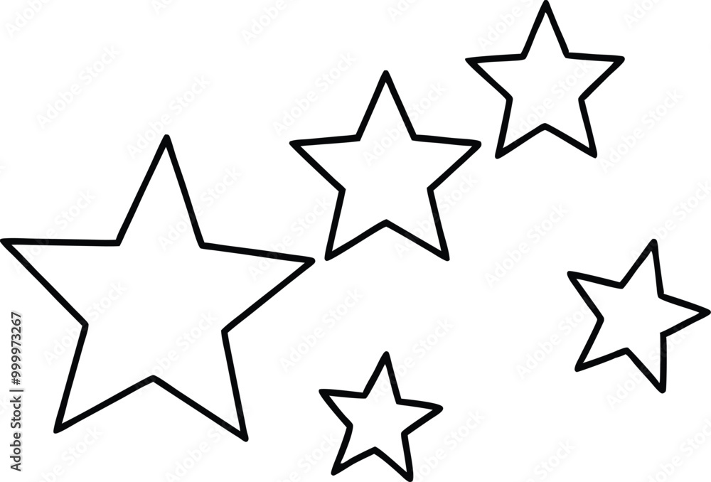 set of stars isolated set of stars isolated