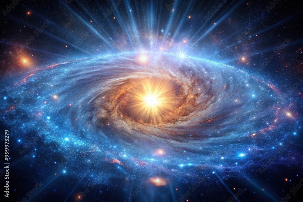 Fototapeta premium High definition image of galactic supernovae exploration from a low angle view