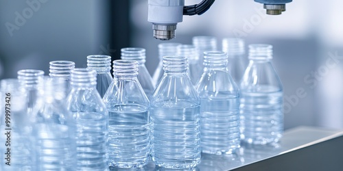 Bottles of water on a conve...