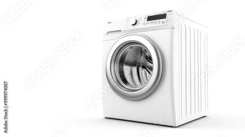 Washing machine isolated on white background. Laundry business