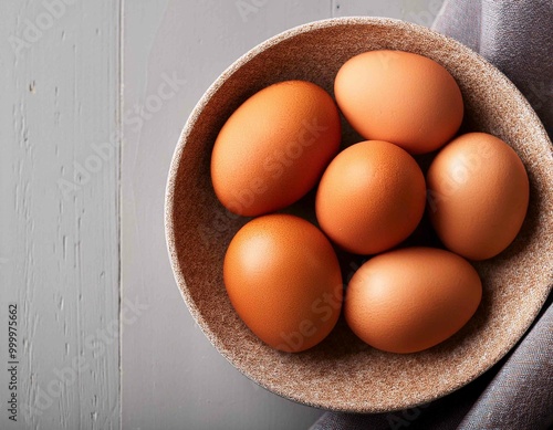 fresh chicken eggs photo