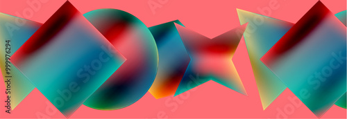 Fluid color geometric shapes abstract background. Vector Illustration For Wallpaper, Banner, Background, Card, Book Illustration, landing page