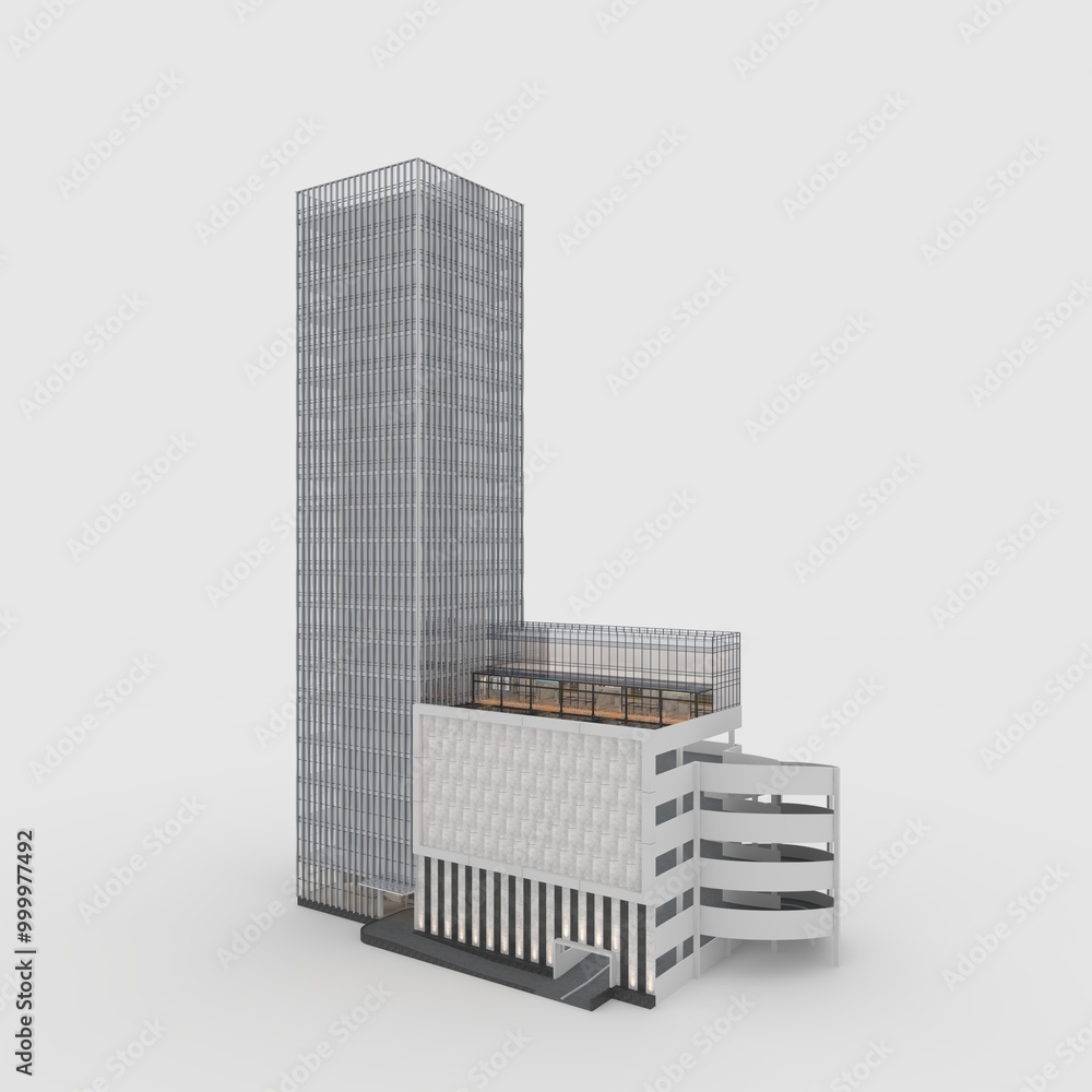 3d Render Tower Apartement skyscraper 3d Render Tower Apartement skyscraper