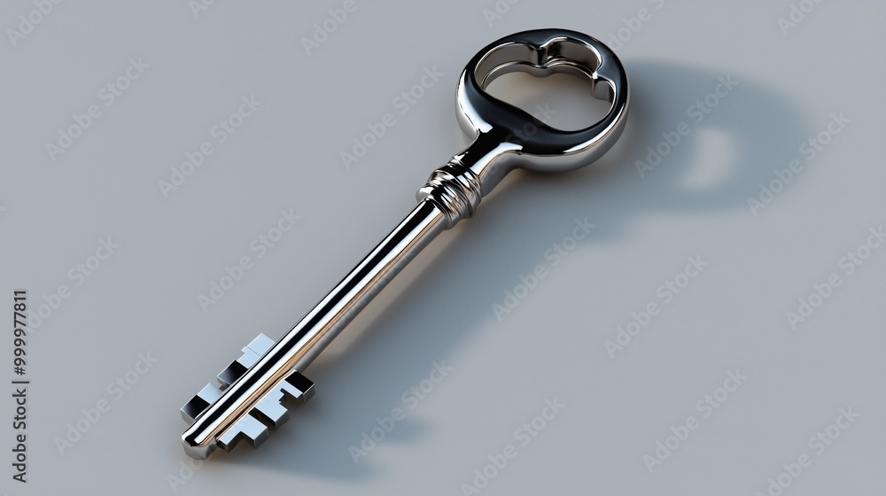 A shiny silver key resting on a smooth surface, symbolizing security, access, and hidden potential. A shiny silver key resting on a smooth surface, symbolizing security, access, and hidden potential.