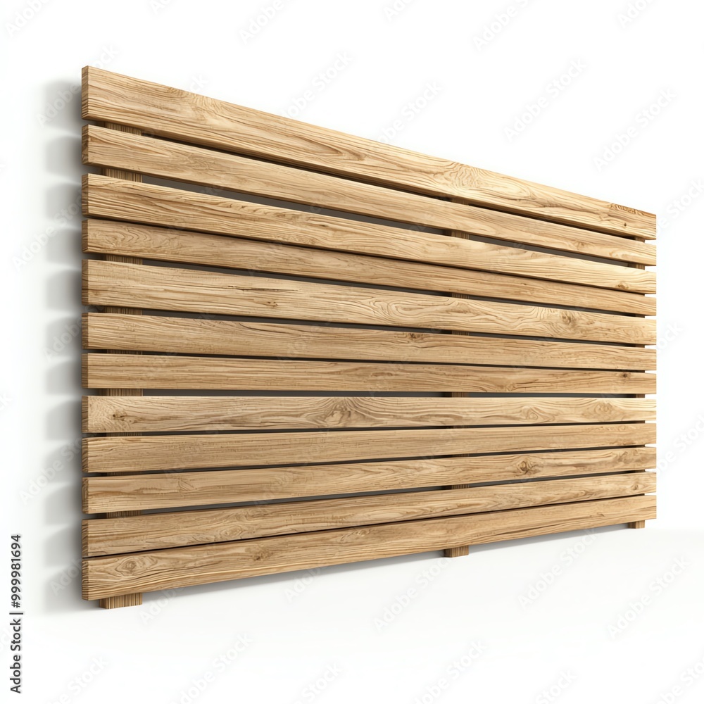 Wooden slat wall panel, isolated on a white background. Wooden slat wall panel, isolated on a white background.