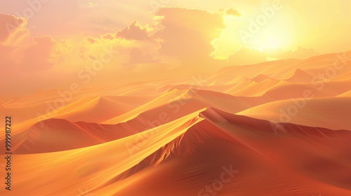 Golden Desert Sunset