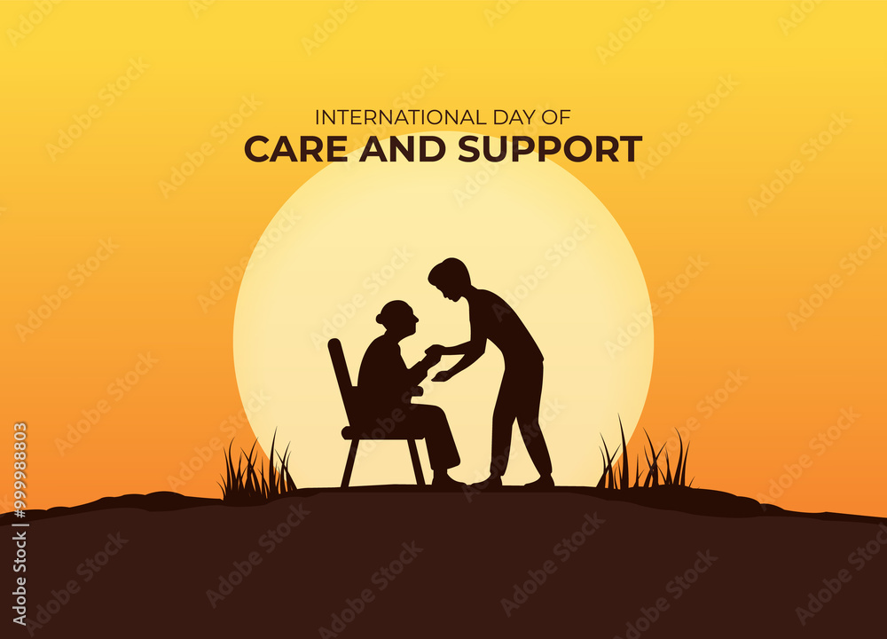 International Day of Care and Support. 29 October. Holiday Concept. Template for background with banner, poster and card. flat illustration. Jpeg format. International Day of Care and Support. 29 October. Holiday Concept. Template for background with banner, poster and card. flat illustration. Jpeg format.