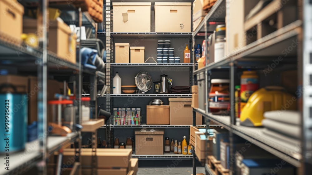 Fototapeta premium Organized Storage Room