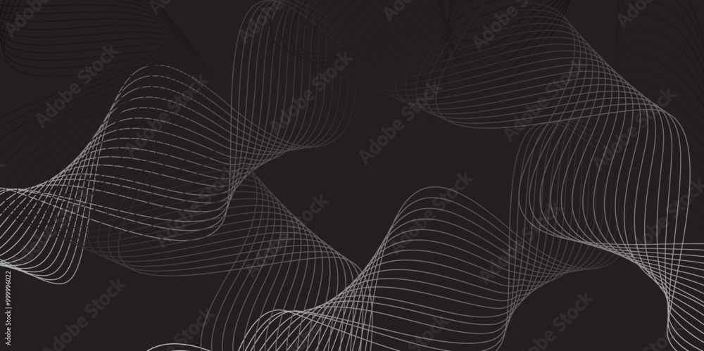 Dark deep black dynamic abstract wave line vector background with diagonal lines, black and white, Artistic geometric line with colorful gradient background. perspectives of geometric abstraction. Dark deep black dynamic abstract wave line vector background with diagonal lines, black and white, Artistic geometric line with colorful gradient background. perspectives of geometric abstraction.