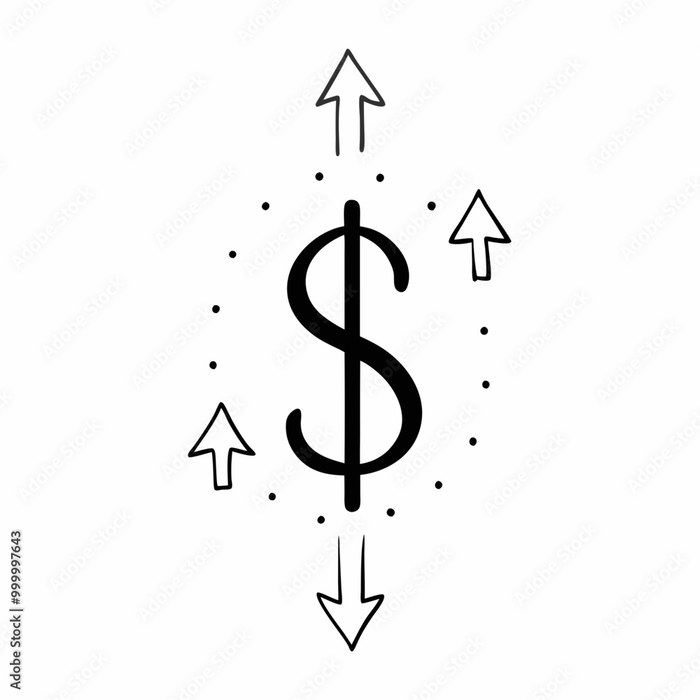 Arrow graph showing sharp upward trend icon, financial success symbol, black and red line art Arrow graph showing sharp upward trend icon, financial success symbol, black and red line art