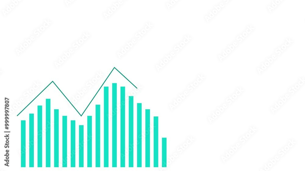 Bar chart for growing business progress, Finance business graph chart with uparrow. Blue graph with arrow indicating upward rise and down. Bar chart for growing business progress, Finance business graph chart with uparrow. Blue graph with arrow indicating upward rise and down.