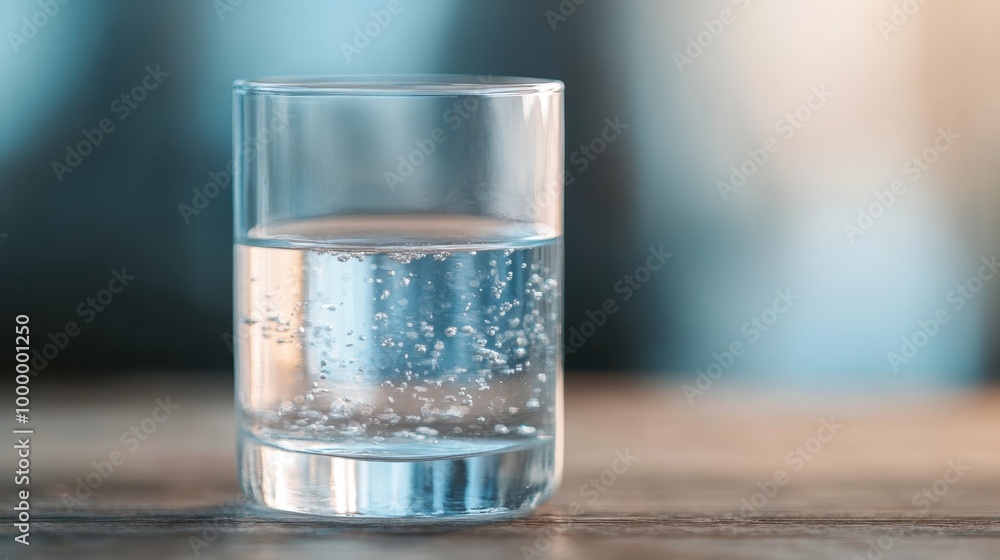 A refreshing glass of sparkling water with bubbles, placed on a rustic wooden surface, epitomizing simplicity and purity in its presentation. A refreshing glass of sparkling water with bubbles, placed on a rustic wooden surface, epitomizing simplicity and purity in its presentation.