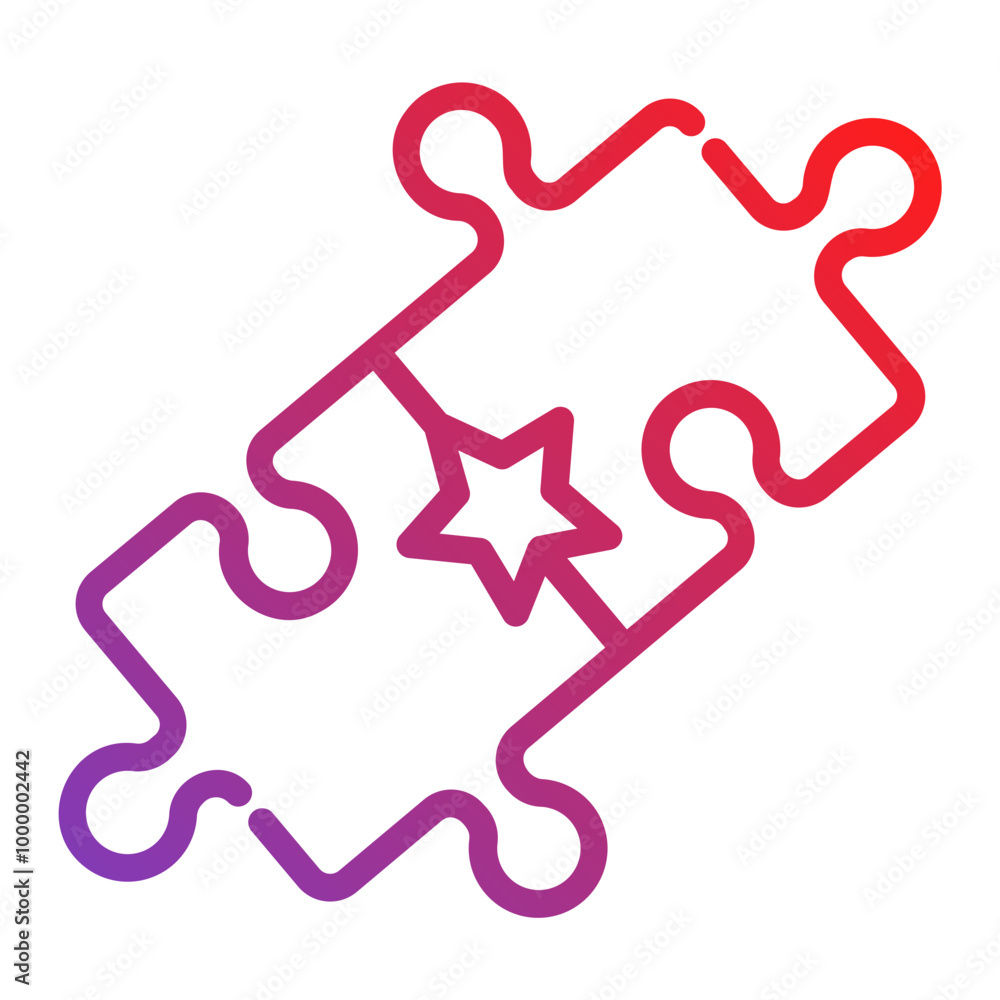 puzzle piece. vector single icon with a dashed line gradient style. suitable for any purpose. for example: website design, mobile app design, logo, etc. puzzle piece. vector single icon with a dashed line gradient style. suitable for any purpose. for example: website design, mobile app design, logo, etc.