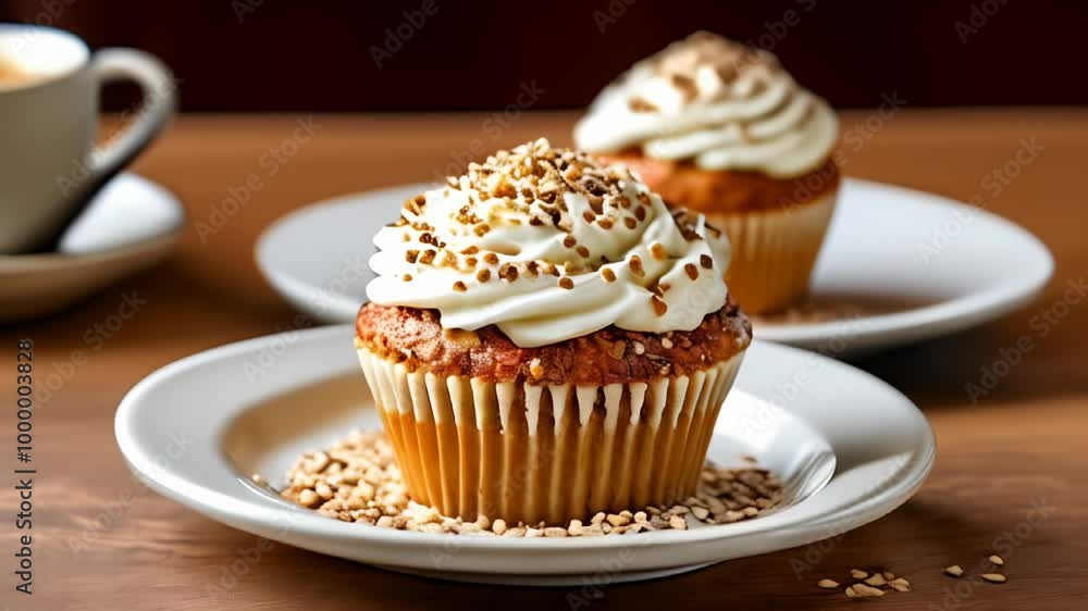 Deliciously indulgent dessert ready to be savored Deliciously indulgent dessert ready to be savored