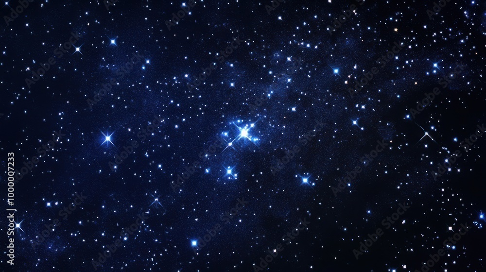 Fototapeta premium A stunning long-exposure photograph of the night sky, with the stars of the constellation Aries glowing brightly