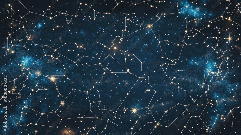 An educational star chart showing detailed illustrations of constellations like Virgo and Aquarius, glowing under a light An educational star chart showing detailed illustrations of constellations like Virgo and Aquarius, glowing under a light