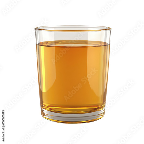 A clear glass of whiskey showcasing its rich amber color, perfect for beverage-themed imagery or bar scenes.