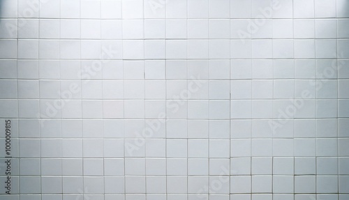 White tiles in the bathroom. Ceramic wall texture in the kitchen. Clean floor surface. Modern simple interior in a swimming pool or toilet. 