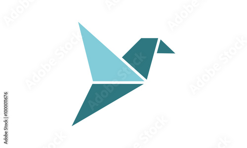 origami bird logo