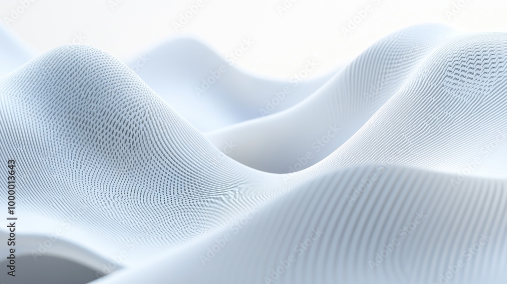 Abstract white waves create a smooth, flowing texture, emphasizing light and form. Abstract white waves create a smooth, flowing texture, emphasizing light and form.
