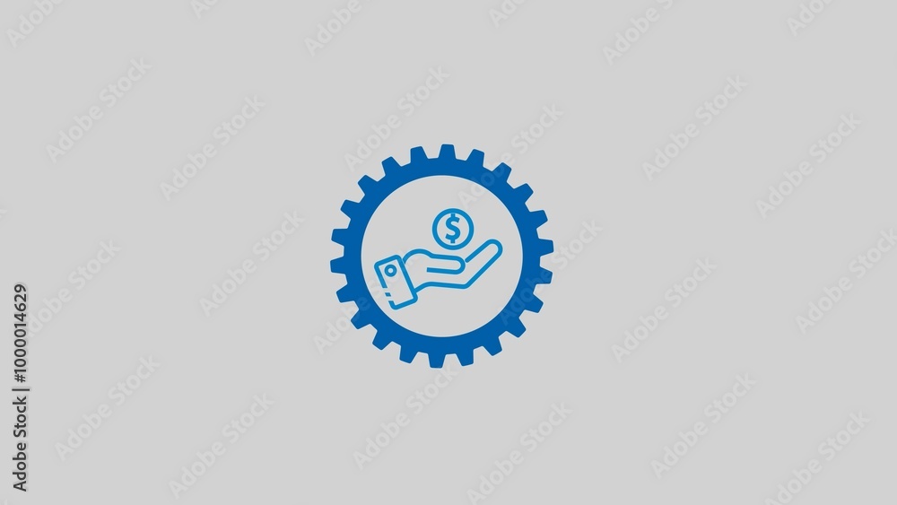 gear hand Vector icon which is suitable for commercial work and easily modify or edit it