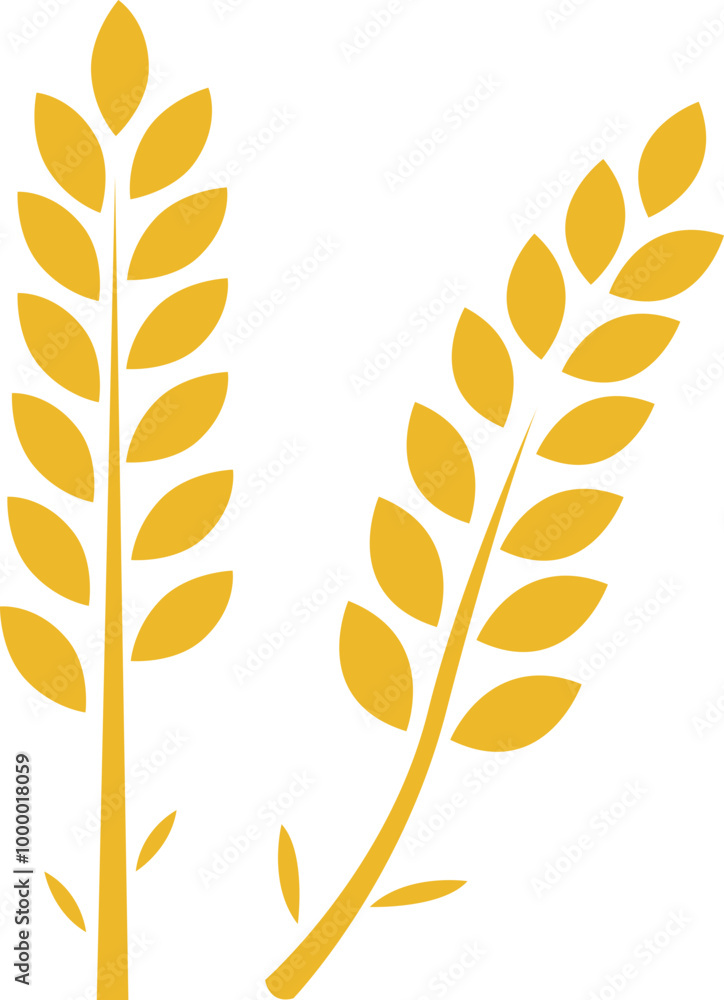 Rice Wheat cereal graphic element flat icon illustration design Rice Wheat cereal graphic element flat icon illustration design