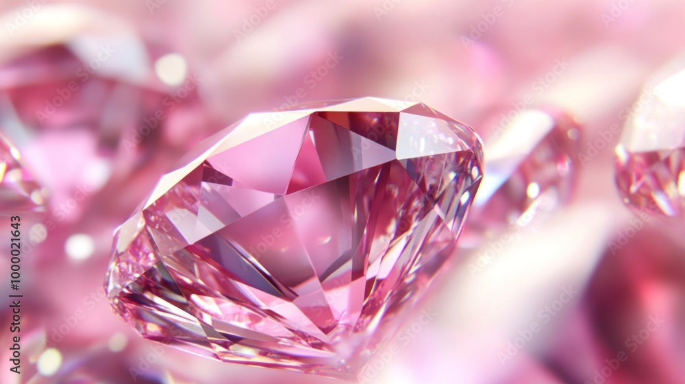 A close-up of sparkling pink diamonds, showcasing their clarity and brilliance. A close-up of sparkling pink diamonds, showcasing their clarity and brilliance.