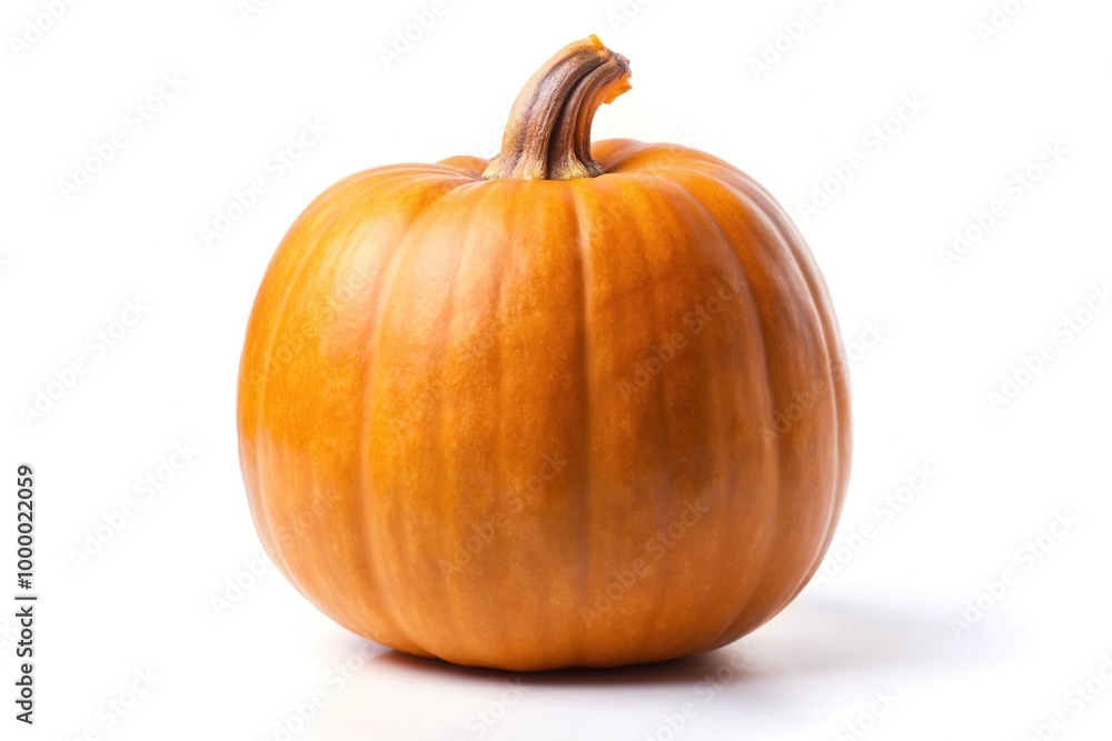 Obraz premium Isolated whole butternut pumpkin on white background