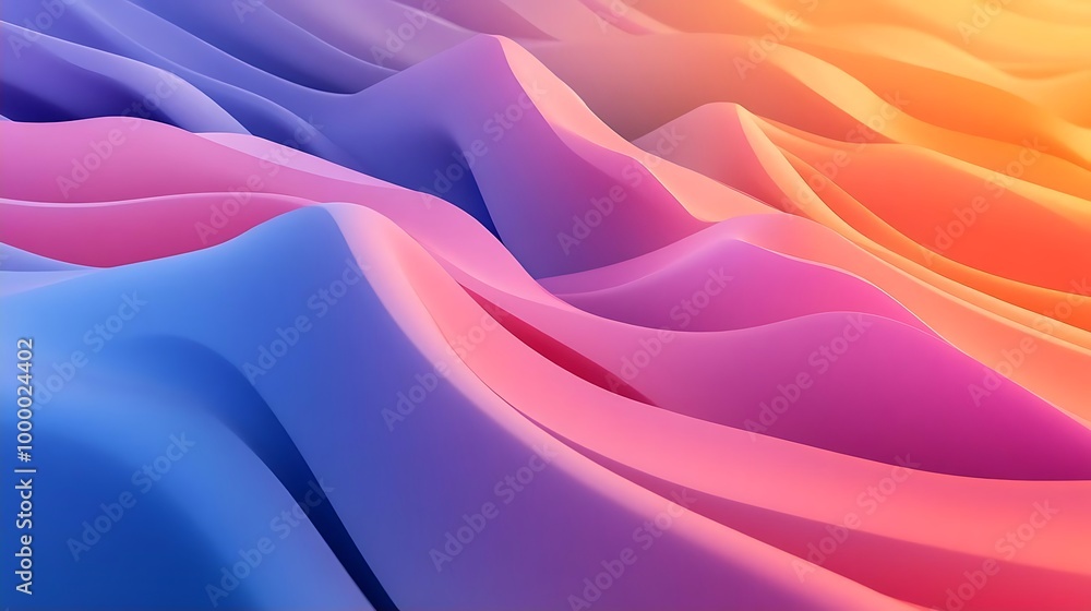 Abstract Colorful Wavy Background D Rendering Abstract Colorful Wavy Background D Rendering