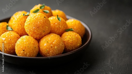 Appetizing Fried Indian Savory Dumplings Served on a Plate