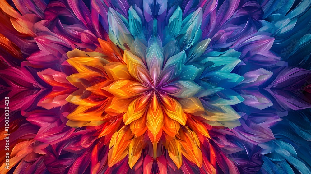Abstract Colorful Flower Pattern. Abstract Colorful Flower Pattern.