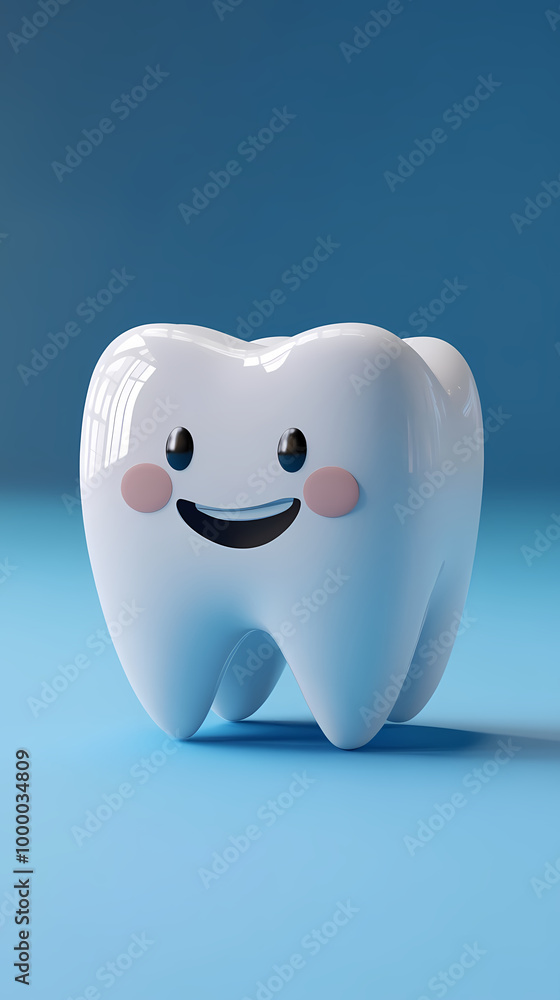 Smiling cute cartoon tooth Smiling cute cartoon tooth
