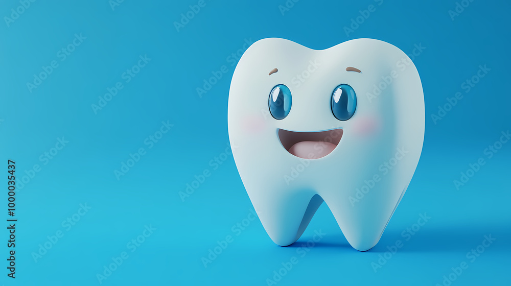 Smiling cute cartoon tooth Smiling cute cartoon tooth